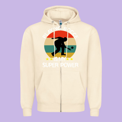 Bocce Super Power Boules Sports Zipper Hoodie Designed By Artisfamous