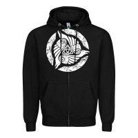 Black celtic trinity knot crow spiritual mandala Zipper Hoodie - artisFamous