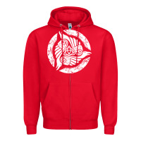 Red celtic trinity knot crow spiritual mandala Zipper Hoodie - artisFamous