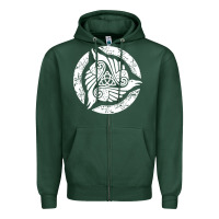 Sports Green celtic trinity knot crow spiritual mandala Zipper Hoodie - artisFamous