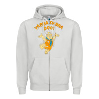 Dove Grey yabba dabba doo Zipper Hoodie - artisFamous