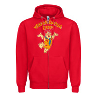 Red yabba dabba doo Zipper Hoodie - artisFamous