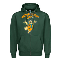 Sports Green yabba dabba doo Zipper Hoodie - artisFamous