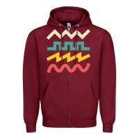 Burgundy synthetiseur Zipper Hoodie - artisFamous