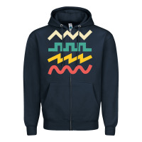 Navy synthetiseur Zipper Hoodie - artisFamous