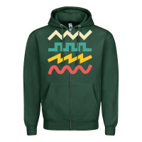 Sports Green synthetiseur Zipper Hoodie - artisFamous