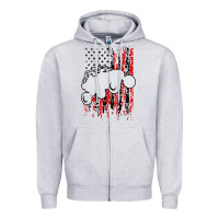Heather Grey usa utv rzr racing Zipper Hoodie - artisFamous