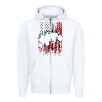 White usa utv rzr racing Zipper Hoodie - artisFamous