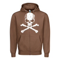 Chestnut pirates adults pirates skull crossbones beard Zipper Hoodie - artisFamous
