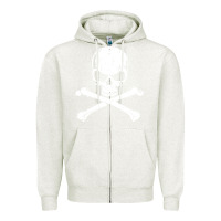Oatmeal Heather pirates adults pirates skull crossbones beard Zipper Hoodie - artisFamous