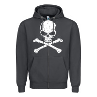 Smoke pirates adults pirates skull crossbones beard Zipper Hoodie - artisFamous