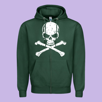 Pirates Adults Pirates Skull Crossbones Beard Zipper Hoodie Designed By Artisfamous