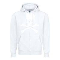 White pirates adults pirates skull crossbones beard Zipper Hoodie - artisFamous