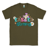 Army Green easter blessing with  cross Classic Tee - Artiststas