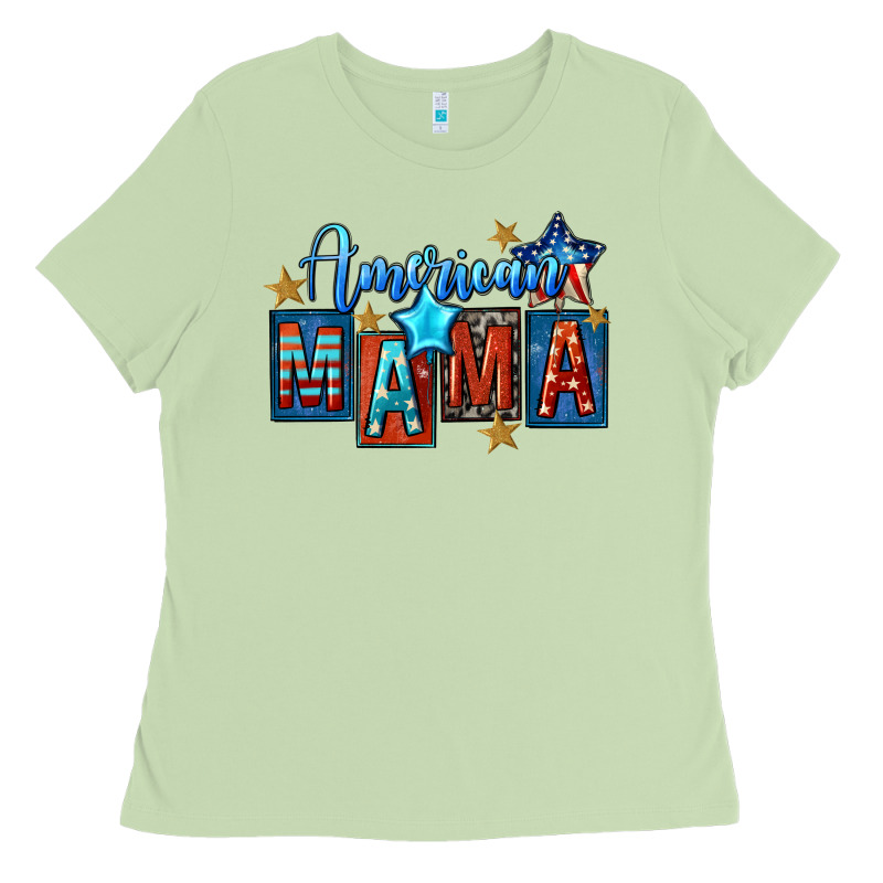American Mama 4th Of July Ladies Tee by FaDigitalArtStudio | Teevron