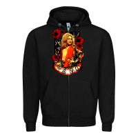 Black vintage image robert plant Zipper Hoodie - artisFamous
