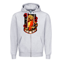 Heather Grey vintage image robert plant Zipper Hoodie - artisFamous