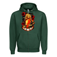 Sports Green vintage image robert plant Zipper Hoodie - artisFamous