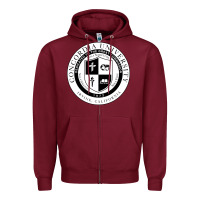 Burgundy concordia university irvine Zipper Hoodie - artisFamous