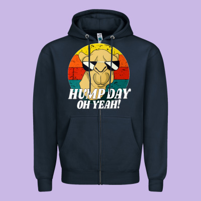 Hump Day Zipper Hoodie Designed By Artisfamous