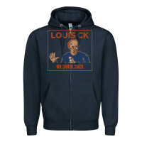 Navy LOUIS C.K. Zipper Hoodie - artisFamous