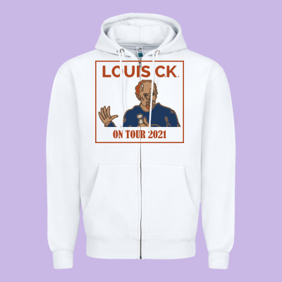 Louis C.k. Zipper Hoodie Designed By Artisfamous