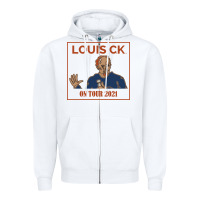 White LOUIS C.K. Zipper Hoodie - artisFamous