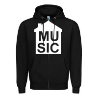 Black house music Zipper Hoodie - artisFamous