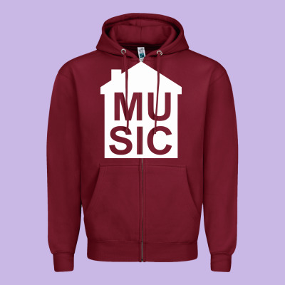 House Music Zipper Hoodie Designed By Artisfamous