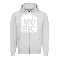Dove Grey house music Zipper Hoodie - artisFamous