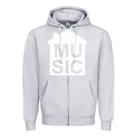 Heather Grey house music Zipper Hoodie - artisFamous