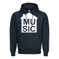 Navy house music Zipper Hoodie - artisFamous