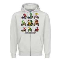Dove Grey mariokart Zipper Hoodie - artisFamous