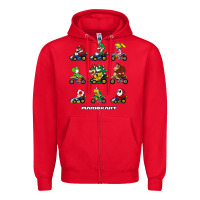 Red mariokart Zipper Hoodie - artisFamous