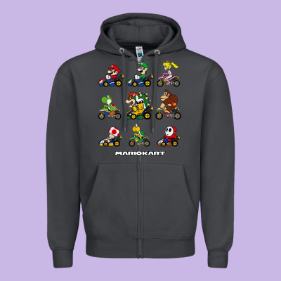 Mariokart Zipper Hoodie Designed By Artisfamous