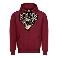 Burgundy bismarck bobcats Zipper Hoodie - artisFamous