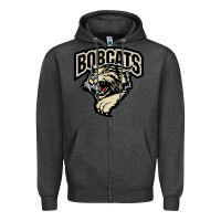 Charcoal Heather bismarck bobcats Zipper Hoodie - artisFamous