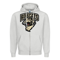 Dove Grey bismarck bobcats Zipper Hoodie - artisFamous