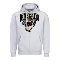 Heather Grey bismarck bobcats Zipper Hoodie - artisFamous