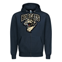 Navy bismarck bobcats Zipper Hoodie - artisFamous