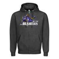 Charcoal Heather lone star brahmas Zipper Hoodie - artisFamous