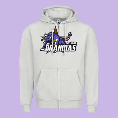 Lone Star Brahmas Zipper Hoodie Designed By Artisfamous