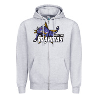 Heather Grey lone star brahmas Zipper Hoodie - artisFamous