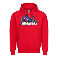 Red lone star brahmas Zipper Hoodie - artisFamous