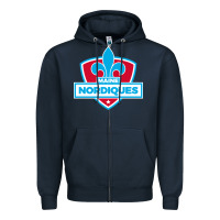 Navy maine nordiques Zipper Hoodie - artisFamous