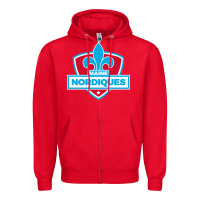 Red maine nordiques Zipper Hoodie - artisFamous