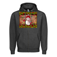Charcoal Heather snowman Christmas Zipper Hoodie - JahusDesignShop