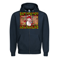 Navy snowman Christmas Zipper Hoodie - JahusDesignShop