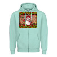 Seafoam snowman Christmas Zipper Hoodie - JahusDesignShop