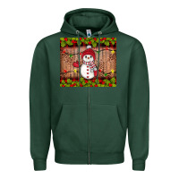 Sports Green snowman Christmas Zipper Hoodie - JahusDesignShop